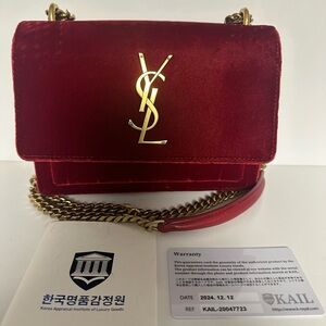 Saint Laurent Sunset Monogram Small Velvet bag